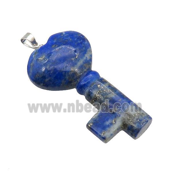 Blue Lapis Key Pendant