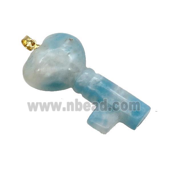 Amazonite Key Pendant