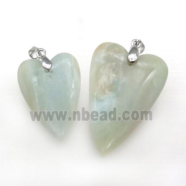 Chinese Amazonite Heart Pendant