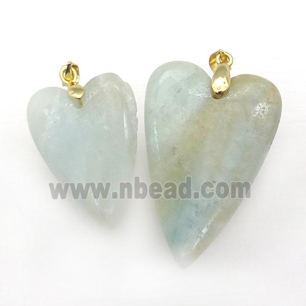 Chinese Amazonite Heart Pendant