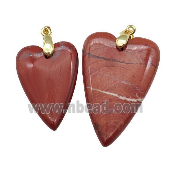 Red Jasper Heart Pendant