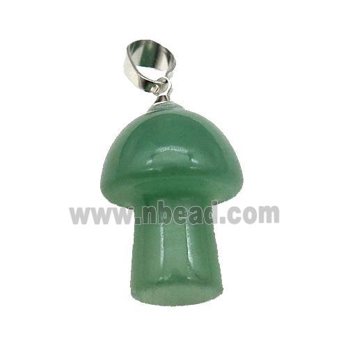 Green Aventurine Mushroom Pendant