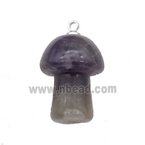 Amethyst Mushroom Pendant