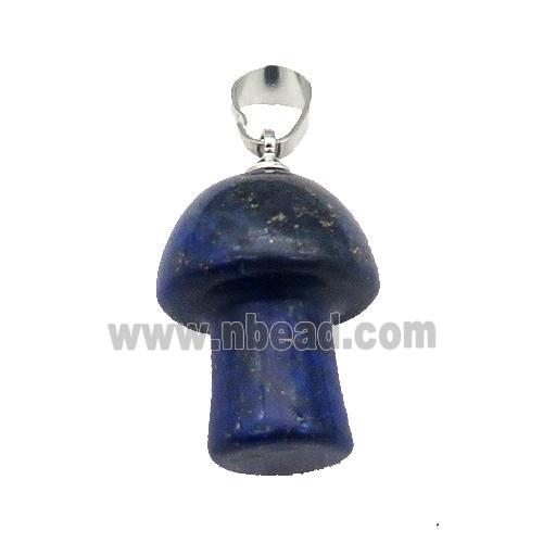 Blue Lapis Mushroom Pendant