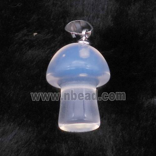 White Opalite Mushroom Pendant