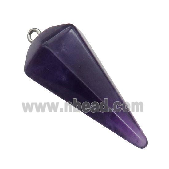 Purple Amethyst Pendulum Pendant