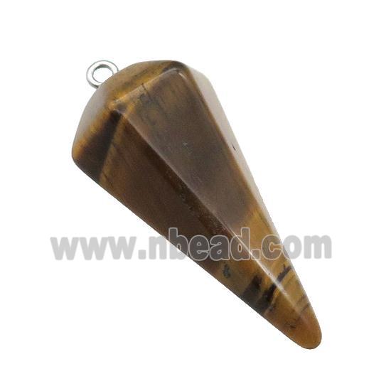 Natural Tiger Eye Stone Pendulum Pendant