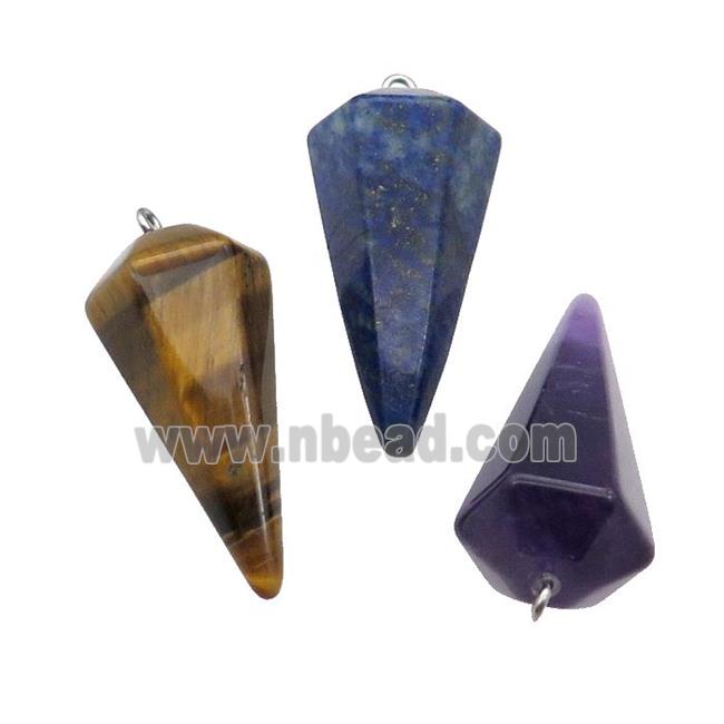 Mix Gemstone Pendulum Pendant