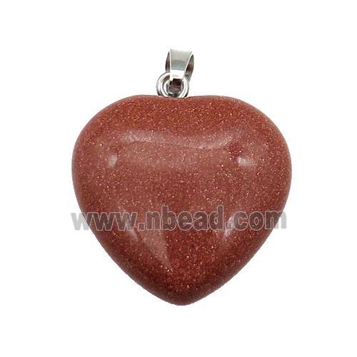 Golden Sandstone Heart Pendant