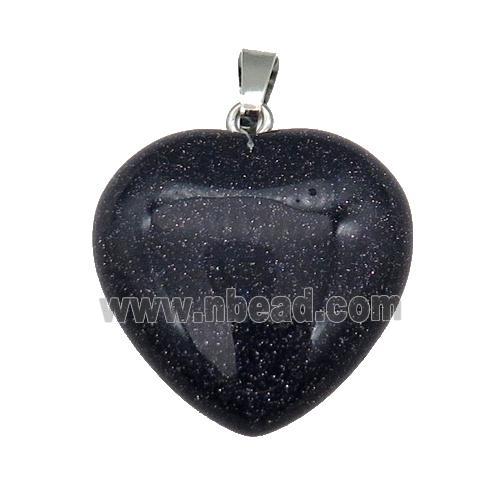 Blue Sandstone Heart Pendant