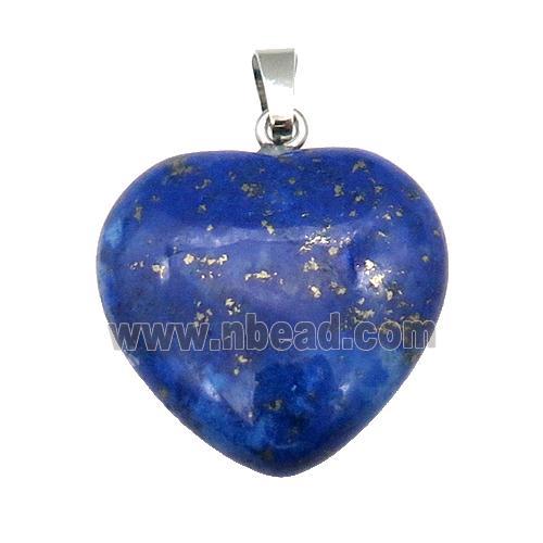 Blue Lapis Lazuli Heart Pendant