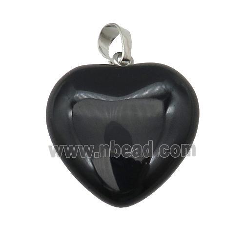 Black Obsidian Heart Pendant