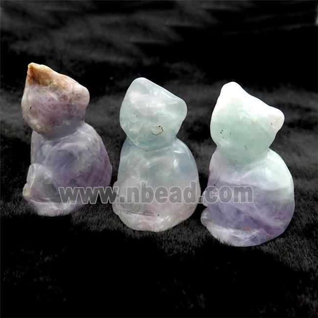 Natural Multicolor Fluorite Cat No Hole