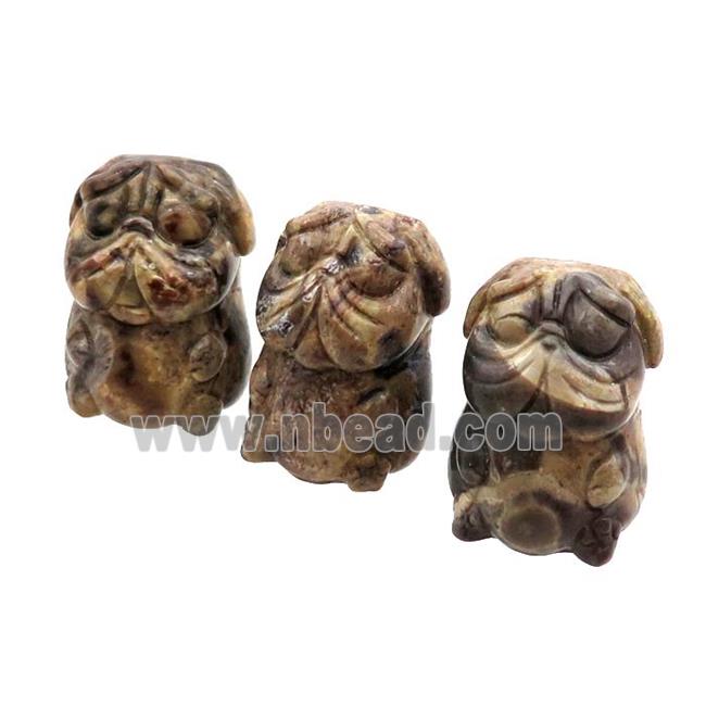 Ocean Jasper Sharpei Dog No Hole