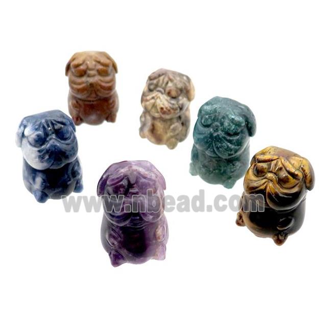 Mix Gemstone Sharpei Dog No Hole