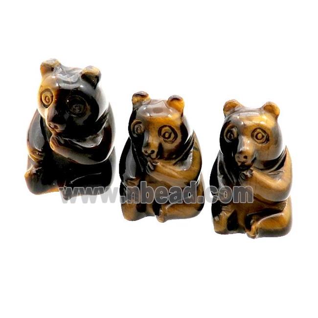 Tiger Eye Stone Bear No Hole