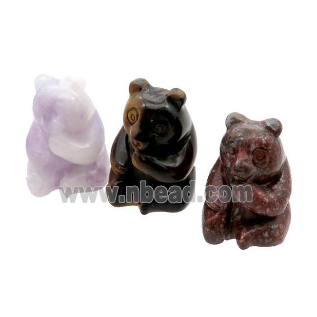 Mix Gemstone Bear No Hole