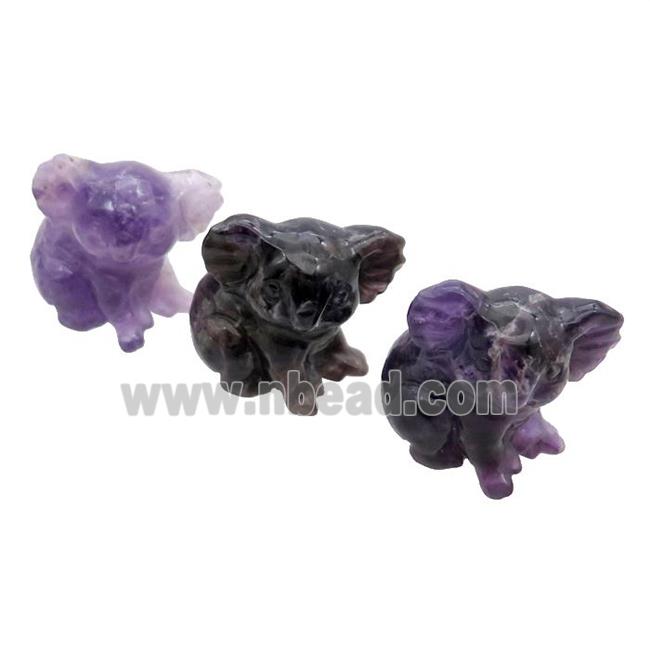 Purple Amethyst Koala No Hole