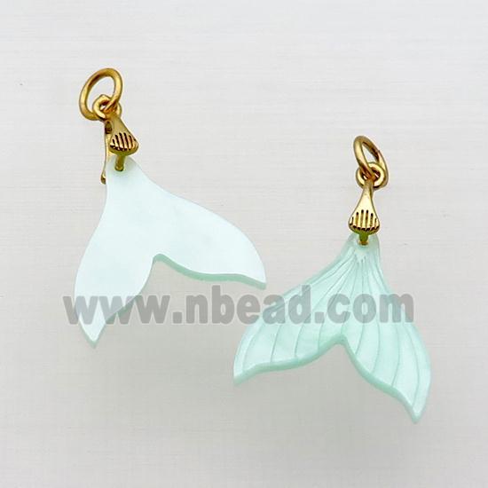 Green Acrylic Mermaid Tail Pendant