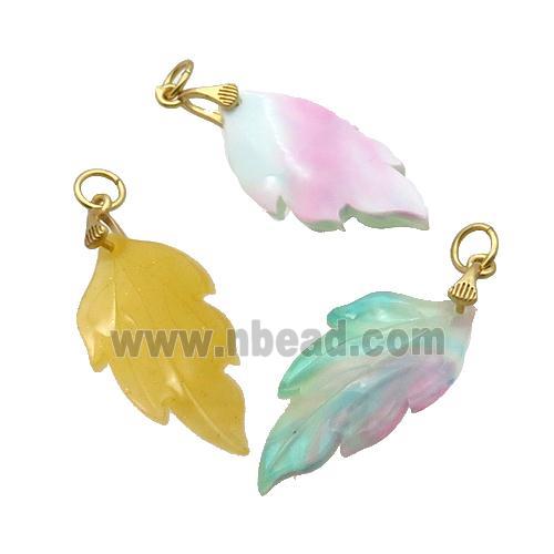 Acrylic Leaf Pendant Mixed Color