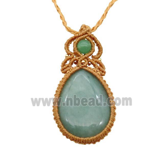 Green Aventurine Macrame Necklace