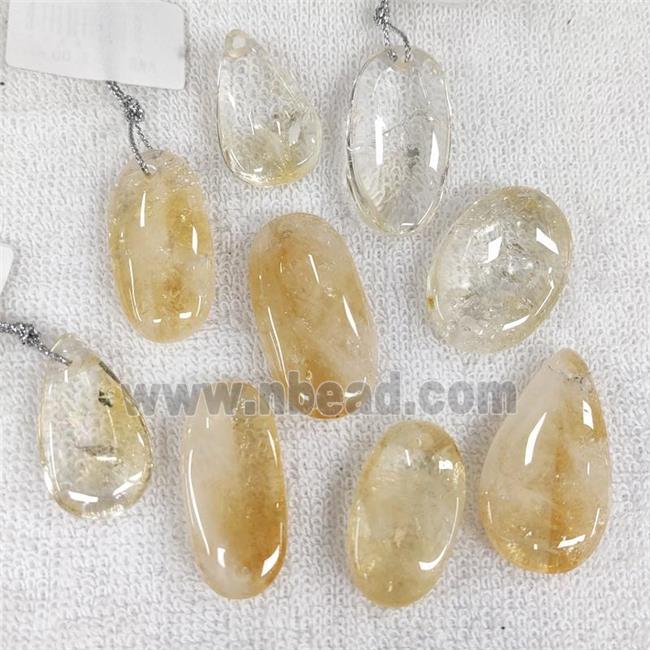 Natural Citrine Pendant Yellow Mix Shape