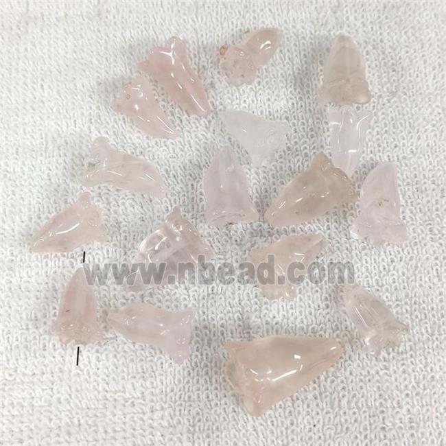 Rose Quartz Flower Beads Carved