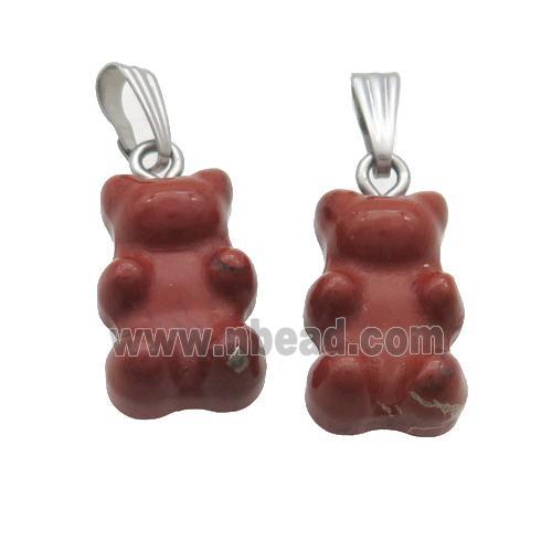 Red Jasper Bear Pendant