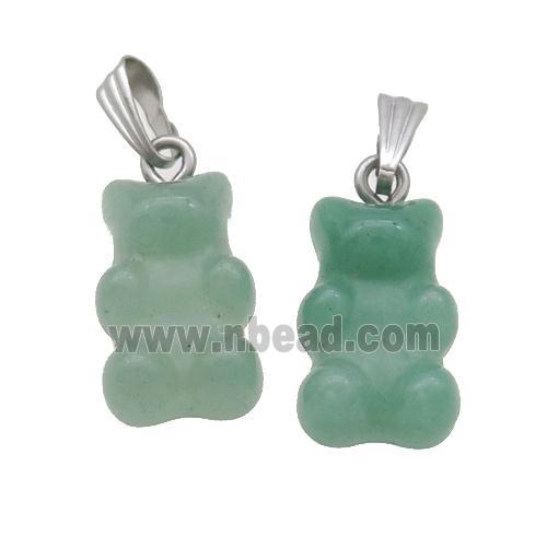 Green Aventurine Bear Pendant