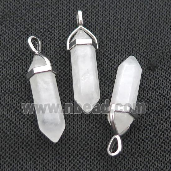 Natural Crystal Quartz Bullet Pendant