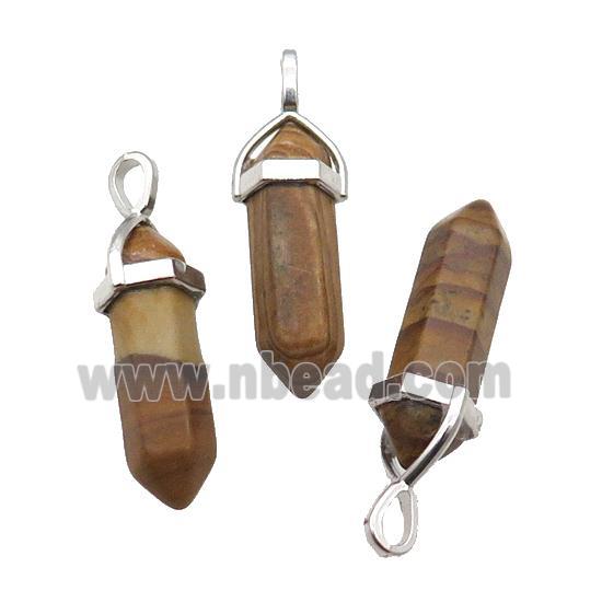 Natural Picture Jasper Bullet Pendant