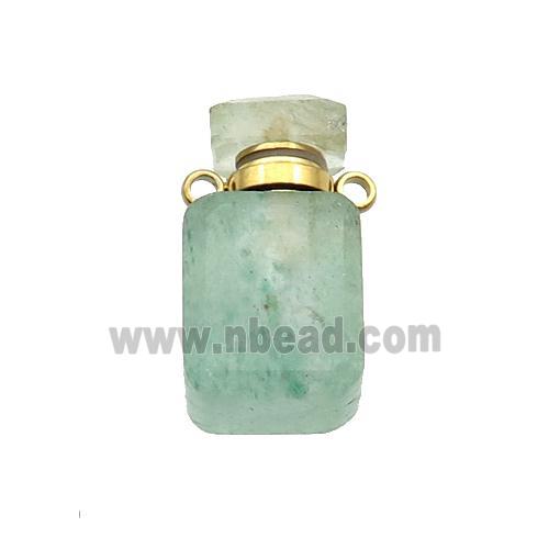 Natural Green Strawberry Quartz Perfume Bottle Pendant