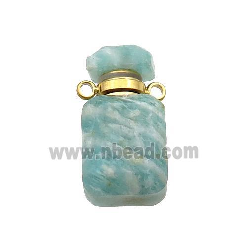 Natural Green Amazonite Perfume Bottle Pendant