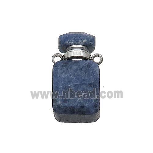 Natural Blue Sodalite Perfume Bottle Pendant