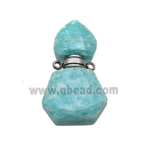 Natural Green Amazonite Perfume Bottle Pendant