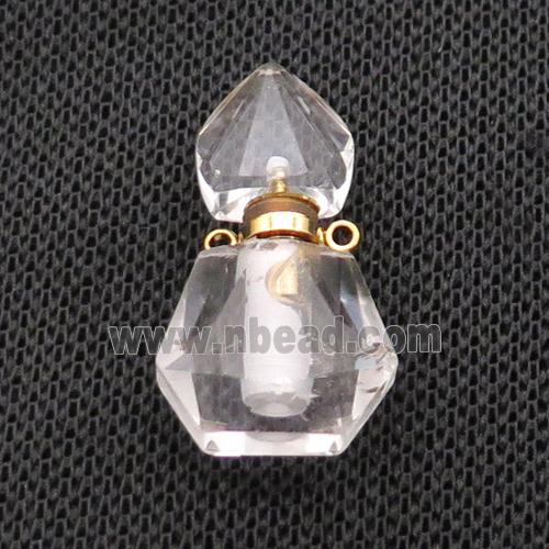 Crystal Quartz Perfume Bottle Pendant