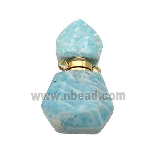 Natural Green Amazonite Perfume Bottle Pendant