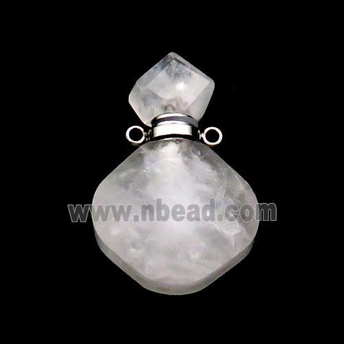 Natural Clear Quartz Perfume Bottle Pendant