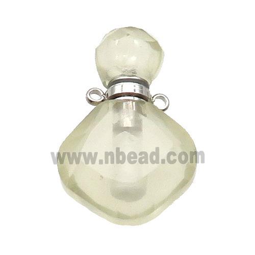 Natural Lemon Quartz Perfume Bottle Pendant