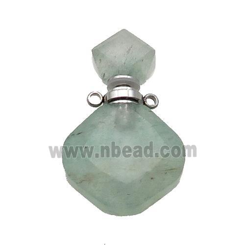 Natural Green Strawberry Quartz Perfume Bottle Pendant