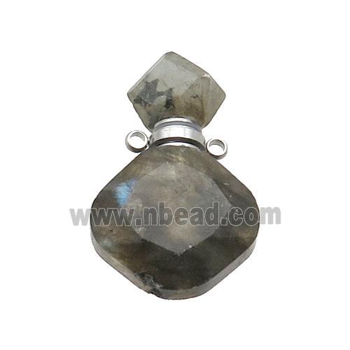 Natural Labradorite Perfume Bottle Pendant