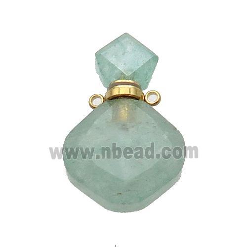 Natural Green Strawberry Quartz Perfume Bottle Pendant