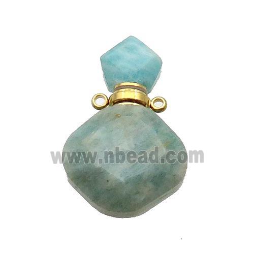 Natural Green Amazonite Perfume Bottle Pendant