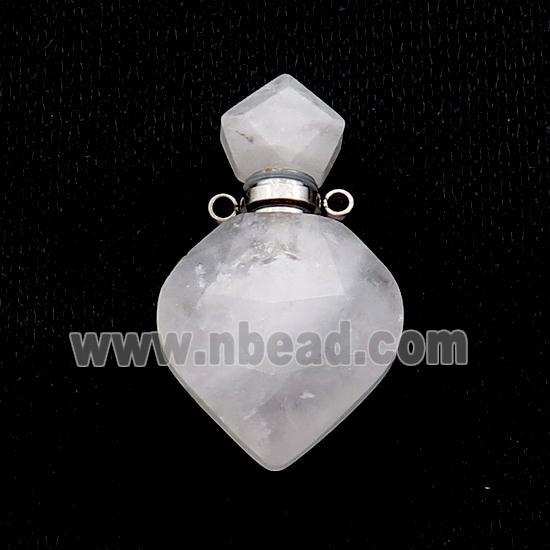 Natural Clear Quartz Perfume Bottle Pendant