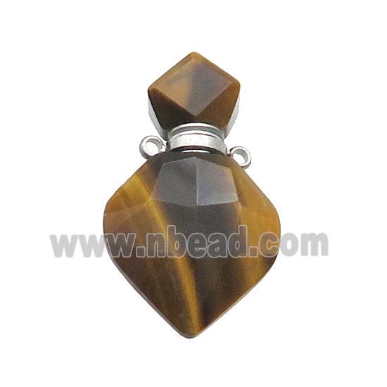 Natural Tiger Eye Stone Perfume Bottle Pendant