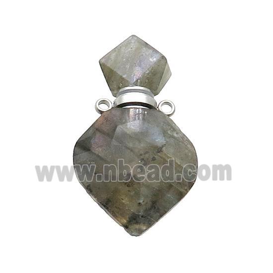 Natural Labradorite Perfume Bottle Pendant