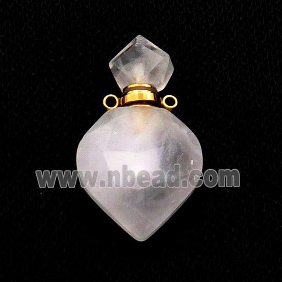 Natural Clear Quartz Perfume Bottle Pendant