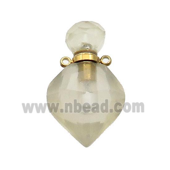 Natural Lemon Quartz Perfume Bottle Pendant