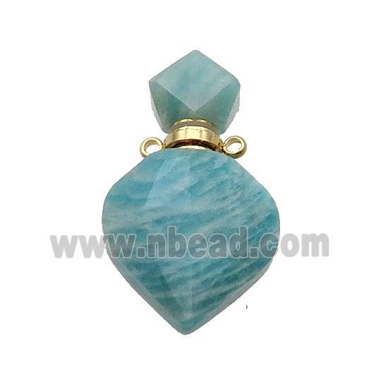 Natural Green Amazonite Perfume Bottle Pendant