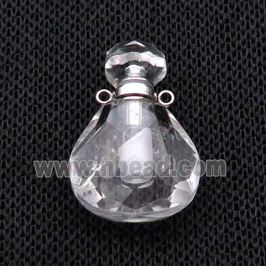 Crystal Quartz Perfume Bottle Pendant